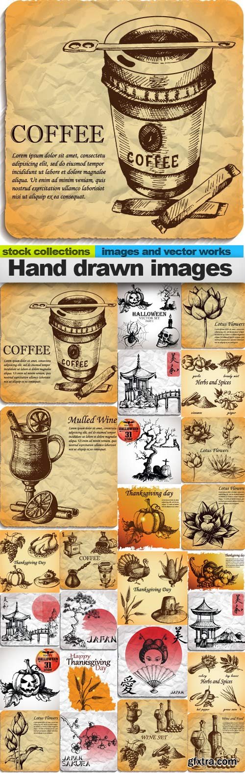 Hand drawn images,25 x EPS Hand drawn images,25 x EPS