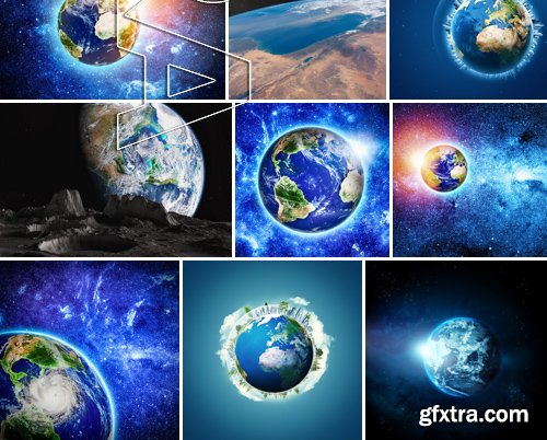 Stock Photos - Planet earth in space 3, 25xJPG
