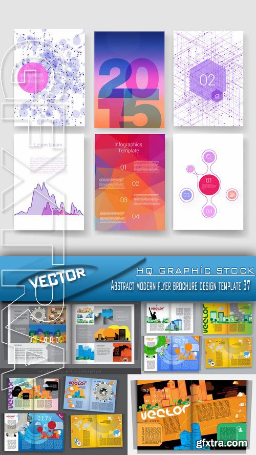Stock Vector - Abstract modern flyer brochure design template 37