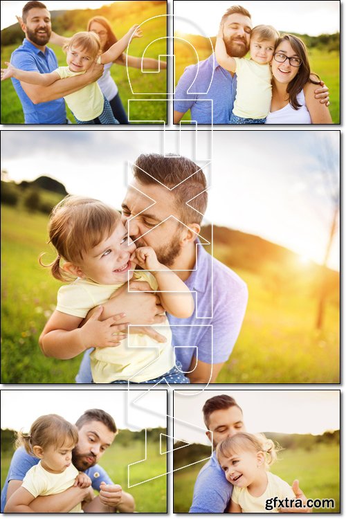 Family having fun and relax - Stock photo