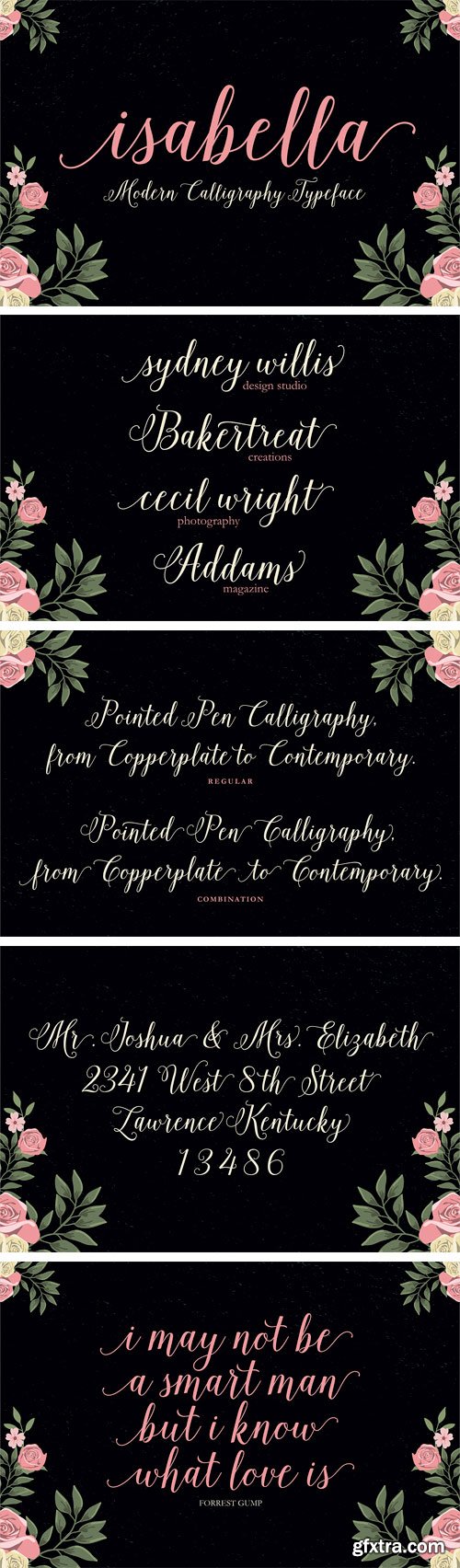 Isabella Script Font for $15