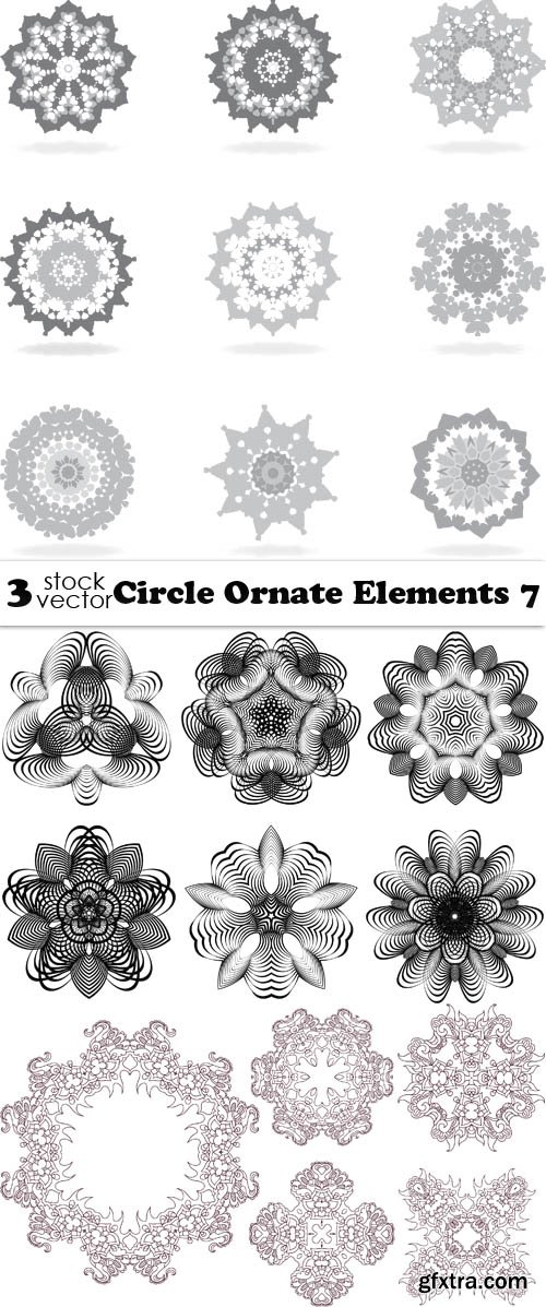 Vectors - Circle Ornate Elements 7