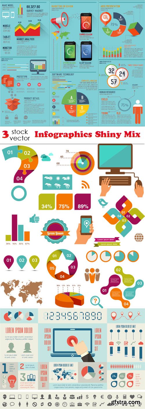 Vectors - Infographics Shiny Mix
