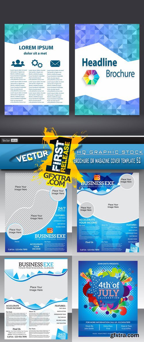 Stock Vector - Flyer, brochure or magazine cover template 52