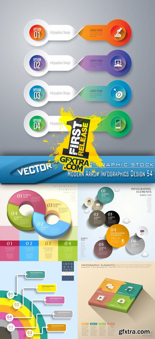Stock Vector - Modern Arrow Infographics Design 54