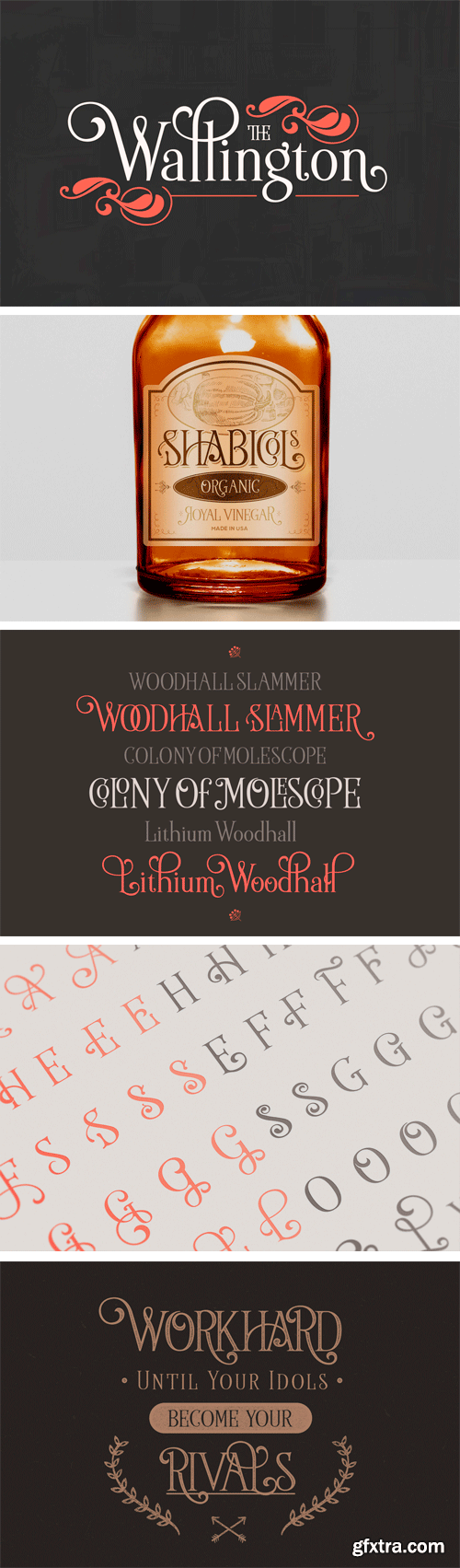 Wallington Font Family - 2 Fonts $25