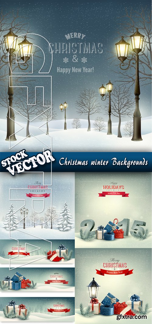 Stock Vector - Christmas winter Backgrounds