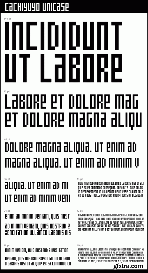 Cachiyuyo Bitmap Font Family 3xOTF