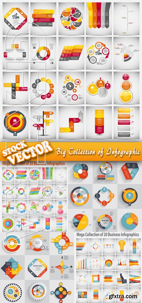 Stock Vector - Big Collection of Infographic