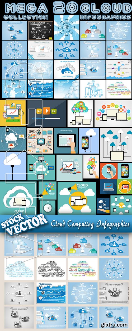Stock Vector - Cloud Computing Infographics