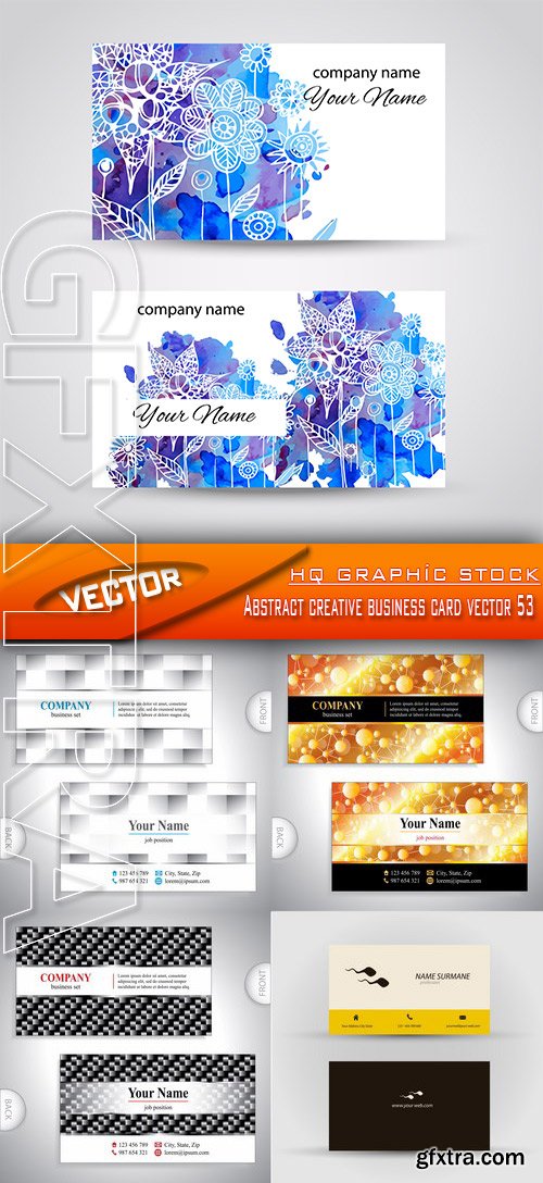Stock Vector - Abstract creative business card vector 53