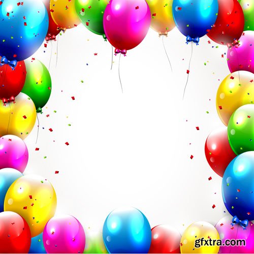 Birthday Balloons Collection, 25xEPS, AI