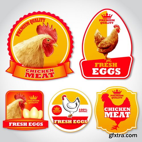 Chicken, Steaks and Fish 25xEPS Chicken, Steaks and Fish 25xEPS