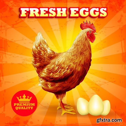 Chicken, Steaks and Fish 25xEPS Chicken, Steaks and Fish 25xEPS