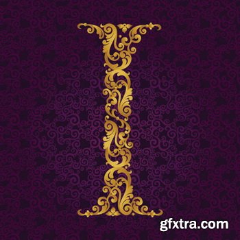 Victorian - Baroque Golden Alphabet 26xEPS Victorian - Baroque Golden Alphabet 26xEPS