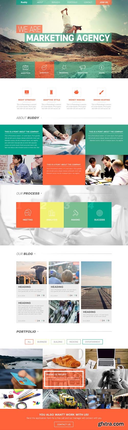 Clean One Page Website Theme