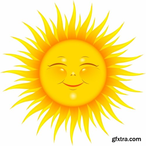 Collection of vector sun image 25 Eps