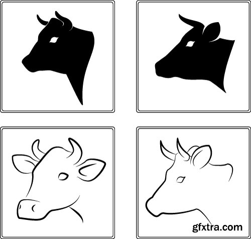 Cow Logos &amp; Designs 25xEPS