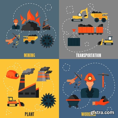 Collection of Industrial Infographics #2, 25xEPS Collection of Industrial Infographics #2, 25xEPS