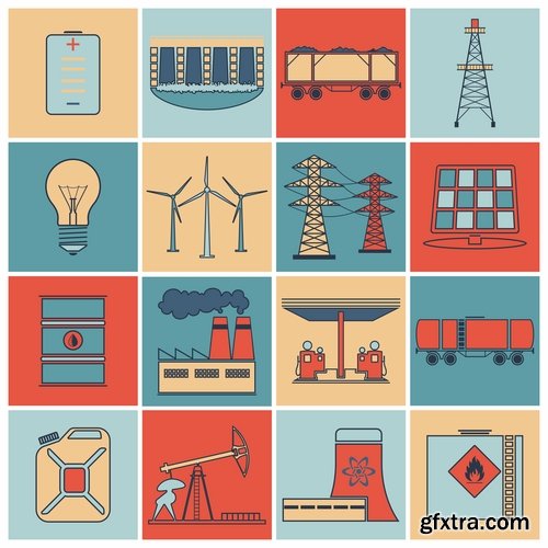 Collection of Industrial Infographics #2, 25xEPS Collection of Industrial Infographics #2, 25xEPS