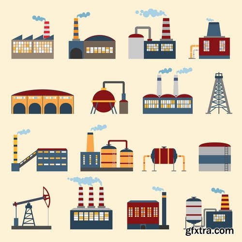Collection of Industrial Infographics #2, 25xEPS Collection of Industrial Infographics #2, 25xEPS