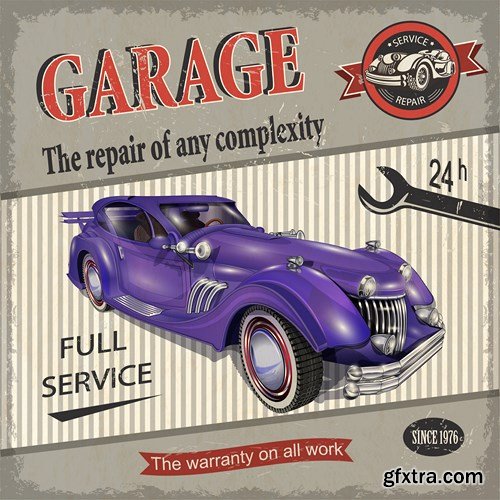 Retro Car Posters, 25xEPS Retro Car Posters, 25xEPS