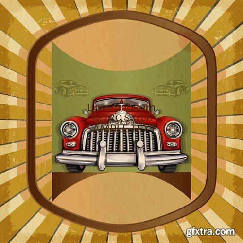 Retro Car Posters, 25xEPS Retro Car Posters, 25xEPS