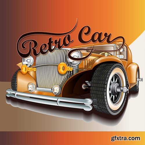 Retro Car Posters, 25xEPS Retro Car Posters, 25xEPS
