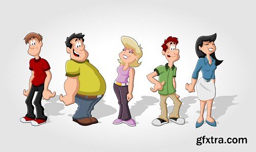 Cartoon People Collection, 25xEPS Cartoon People Collection, 25xEPS