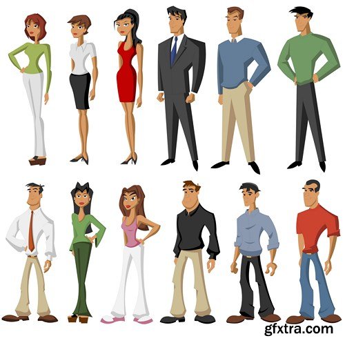 Cartoon People Collection, 25xEPS Cartoon People Collection, 25xEPS