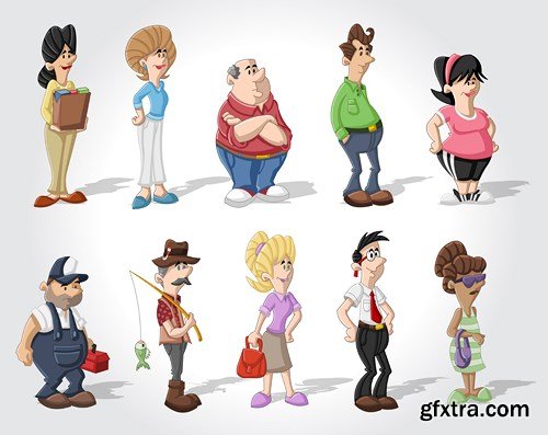 Cartoon People Collection, 25xEPS Cartoon People Collection, 25xEPS