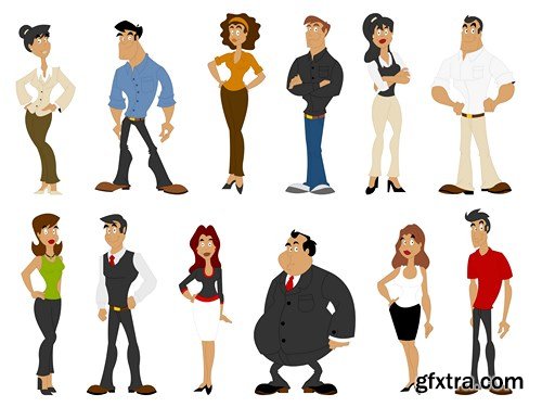 Cartoon People Collection, 25xEPS Cartoon People Collection, 25xEPS