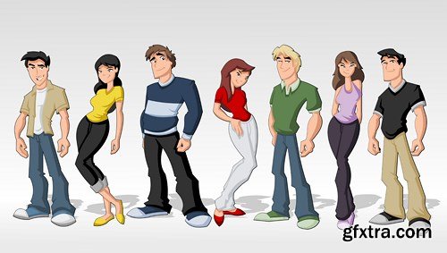Cartoon People Collection, 25xEPS Cartoon People Collection, 25xEPS