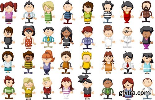 Cartoon People Collection, 25xEPS Cartoon People Collection, 25xEPS