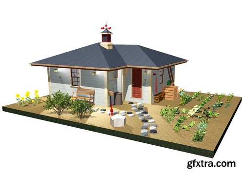 3D Renders of House & Garden 50xJPG 3D Renders of House & Garden 50xJPG