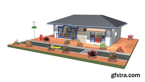 3D Renders of House & Garden 50xJPG 3D Renders of House & Garden 50xJPG