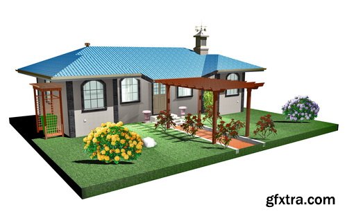 3D Renders of House & Garden 50xJPG 3D Renders of House & Garden 50xJPG