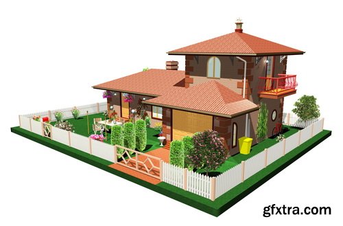 3D Renders of House & Garden 50xJPG 3D Renders of House & Garden 50xJPG