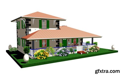 3D Renders of House & Garden 50xJPG 3D Renders of House & Garden 50xJPG