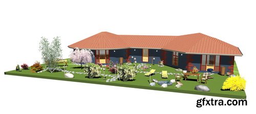 3D Renders of House & Garden 50xJPG 3D Renders of House & Garden 50xJPG