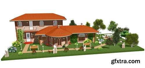 3D Renders of House & Garden 50xJPG 3D Renders of House & Garden 50xJPG