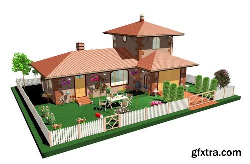 3D Renders of House & Garden 50xJPG 3D Renders of House & Garden 50xJPG