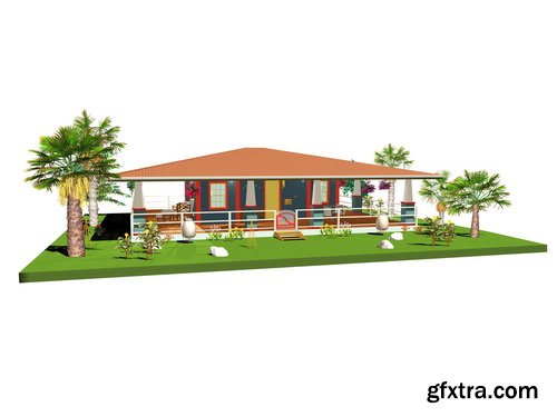 3D Renders of House & Garden 50xJPG 3D Renders of House & Garden 50xJPG