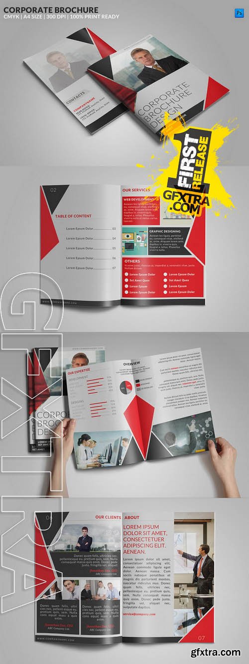 8 Page Corporate Bifold Brochure - Creativemarket 74777