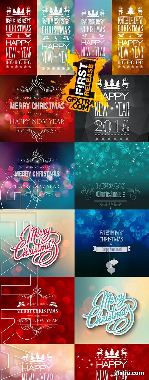 Vector - Abstract Christmas Backgrounds