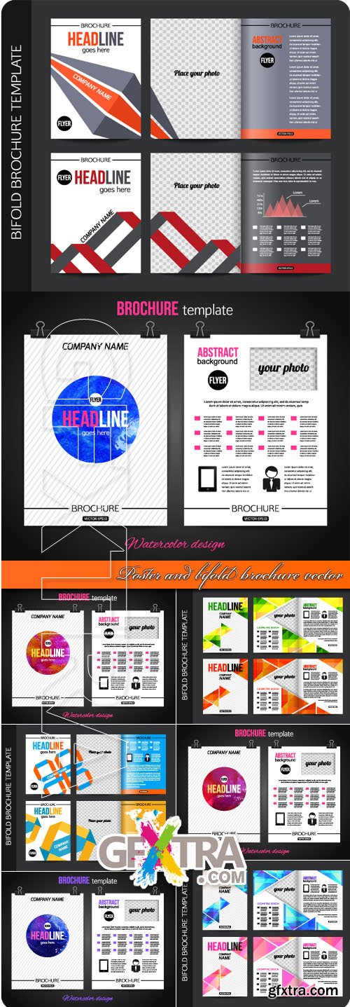 Poster and bifold brochure vector
