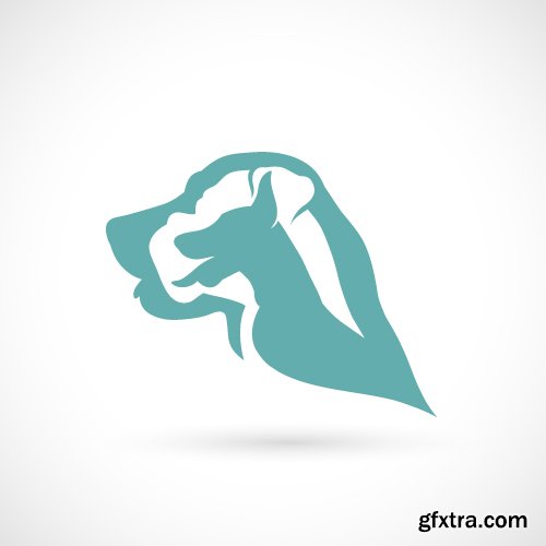 Cat &amp; Dog Petshop Logos 2, 25xEPS