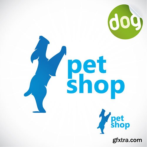 Cat &amp; Dog Petshop Logos 2, 25xEPS
