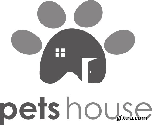 Cat &amp; Dog Petshop Logos 2, 25xEPS