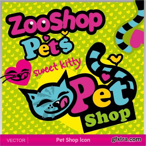 Cat &amp; Dog Petshop Logos 2, 25xEPS